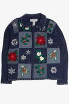 Vintage Blue Ugly Christmas Cardigan 62804