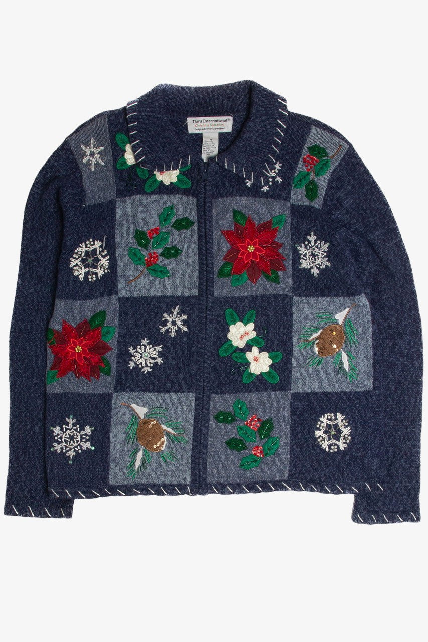 Vintage Blue Ugly Christmas Cardigan 62804