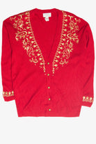 Vintage Red Ugly Christmas Cardigan 63010