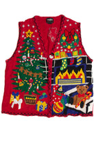 Vintage Red Ugly Christmas Vest 59732