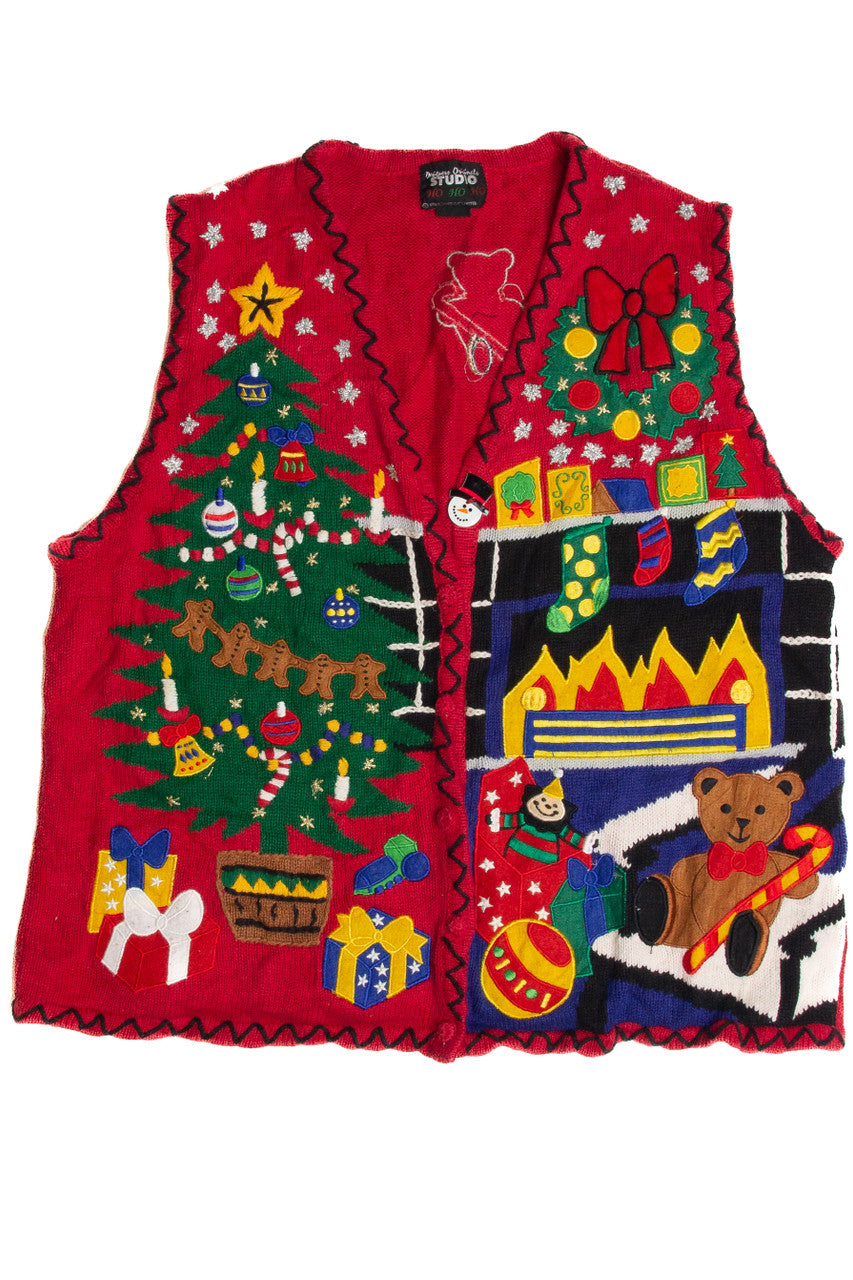 Vintage Red Ugly Christmas Vest 59732