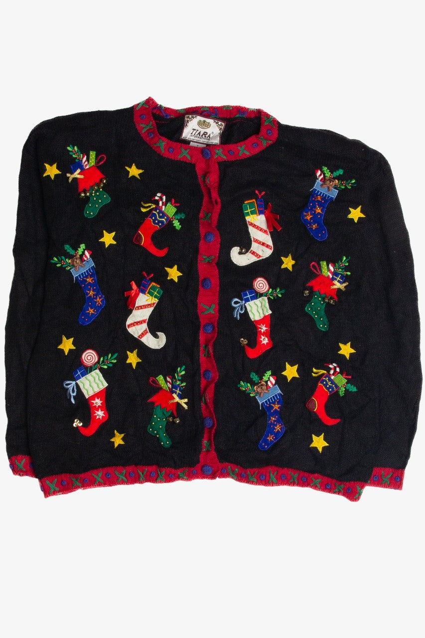 Vintage Black Ugly Christmas Cardigan 62576