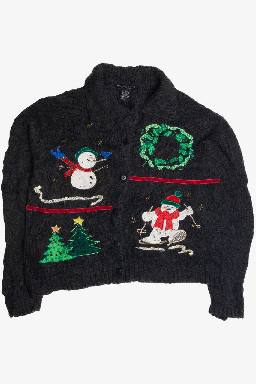 Vintage Black Ugly Christmas Cardigan 62286