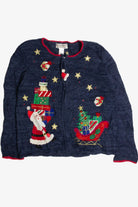Vintage Blue Ugly Christmas Cardigan 59651