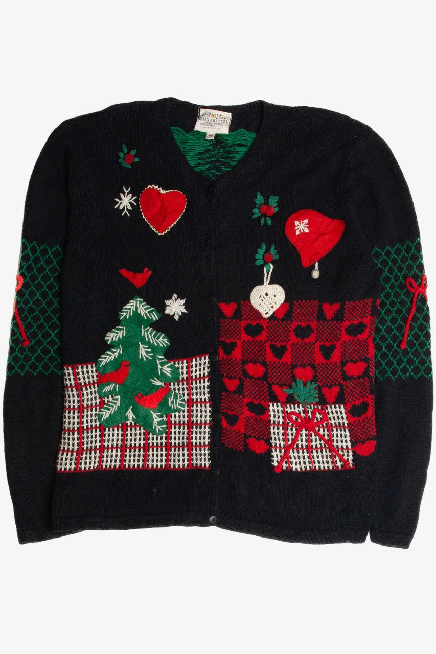 Vintage Black Ugly Christmas Cardigan 62844