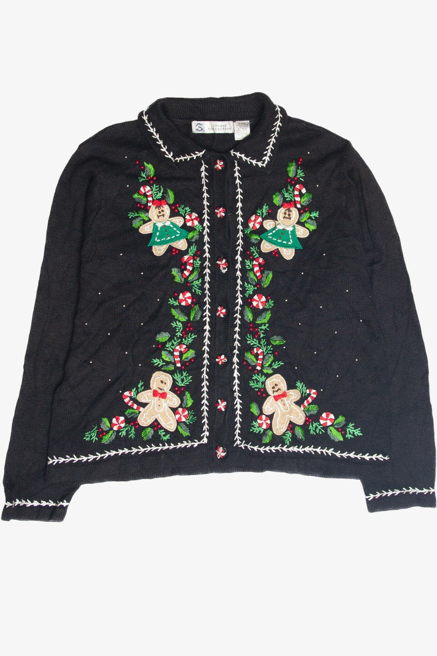 Vintage Black Ugly Christmas Cardigan 63163