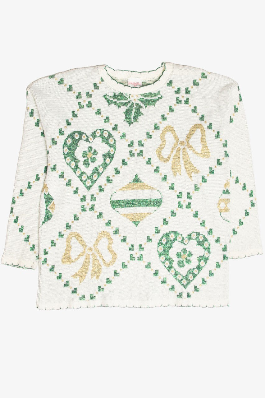 Vintage White Ugly Christmas Pullover 63358