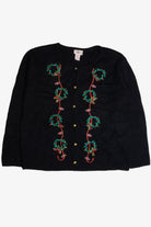Vintage Black Ugly Christmas Cardigan 62311