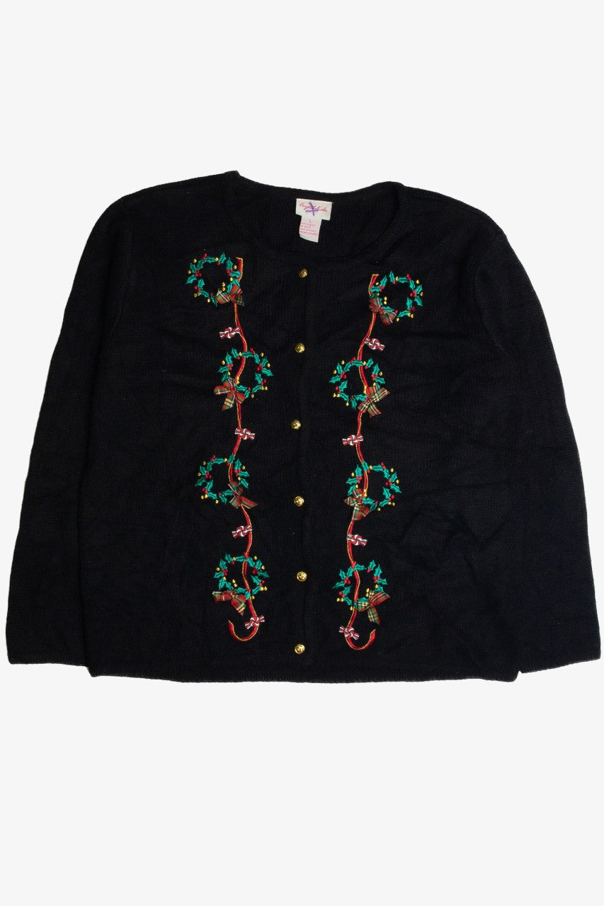 Vintage Black Ugly Christmas Cardigan 62311