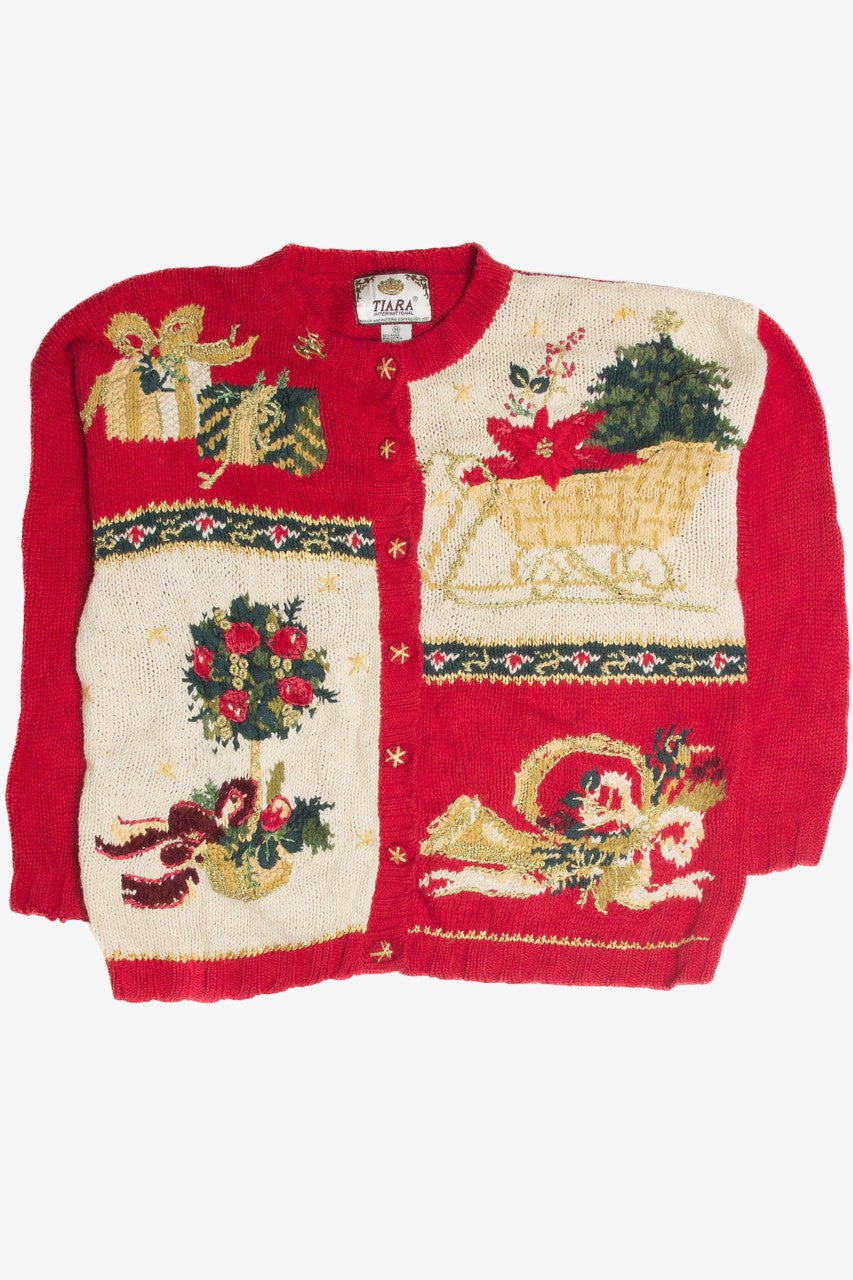 Vintage Red Ugly Christmas Cardigan 62367