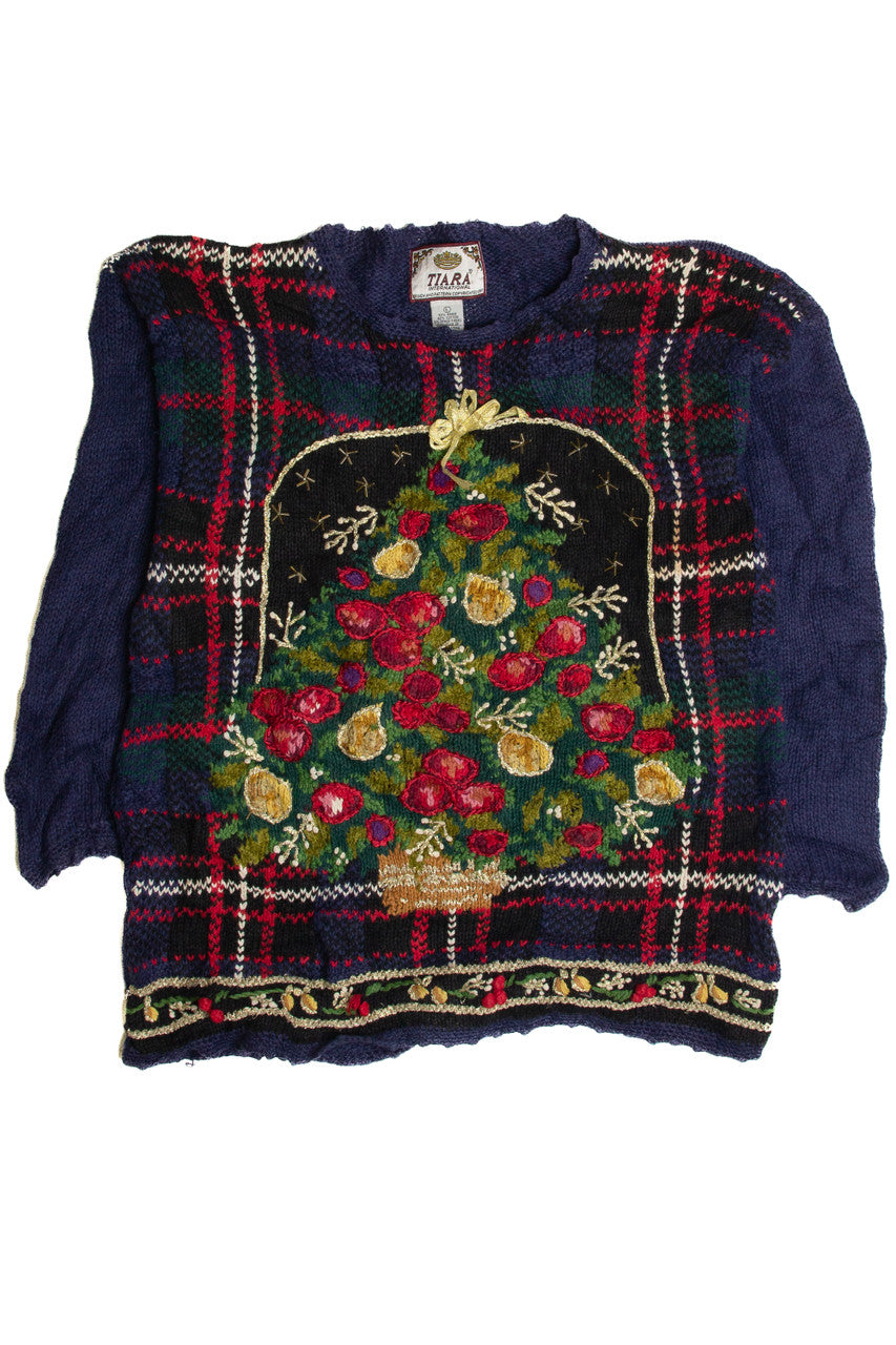 Vintage Blue Ugly Christmas Sweater 62901