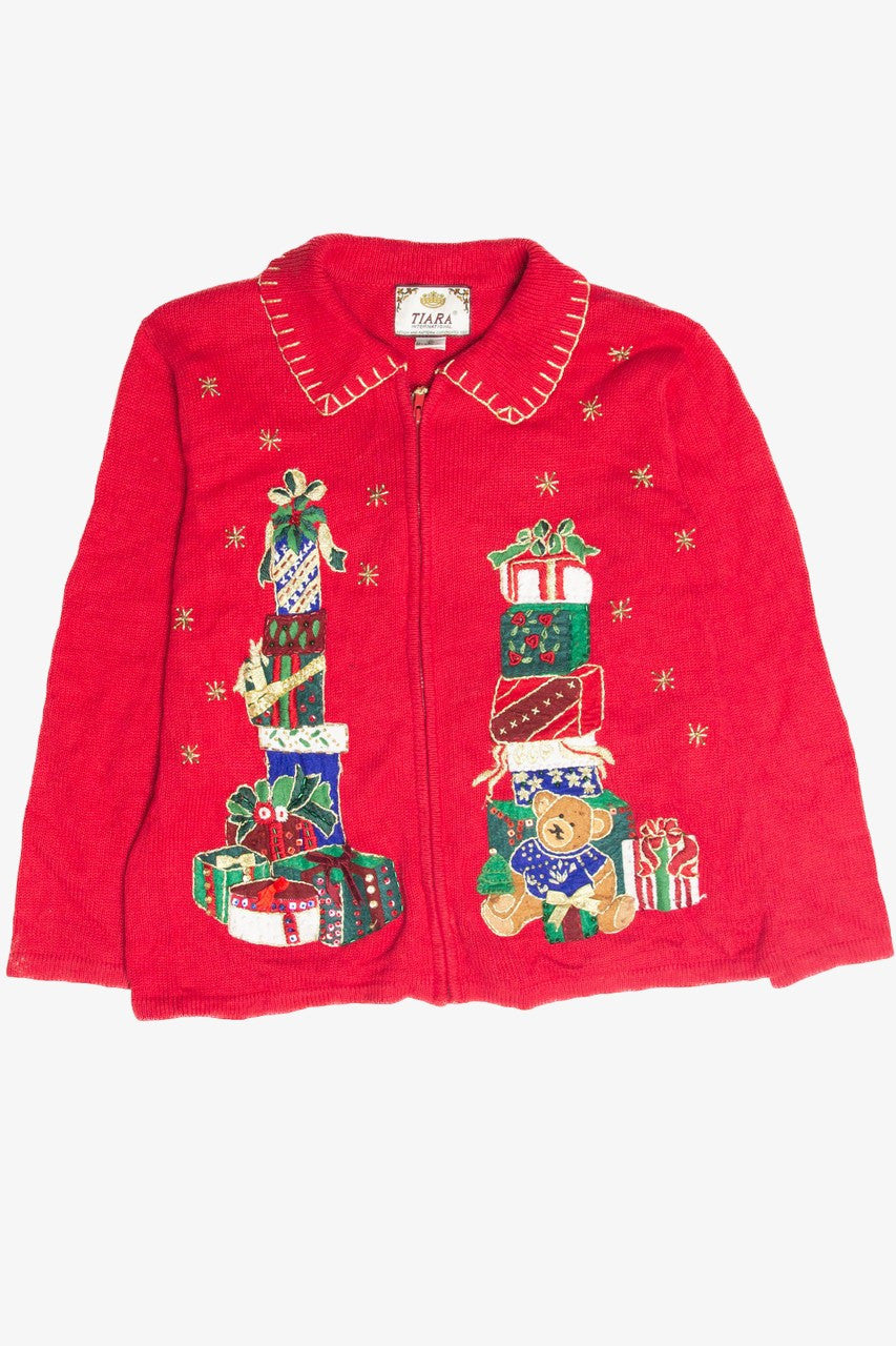 Vintage Red Ugly Christmas Cardigan 63431