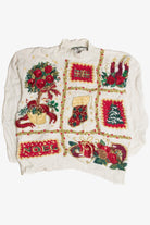 Vintage White Ugly Christmas Sweater 62462