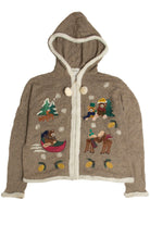 Vintage Brown Ugly Christmas Cardigan 62827