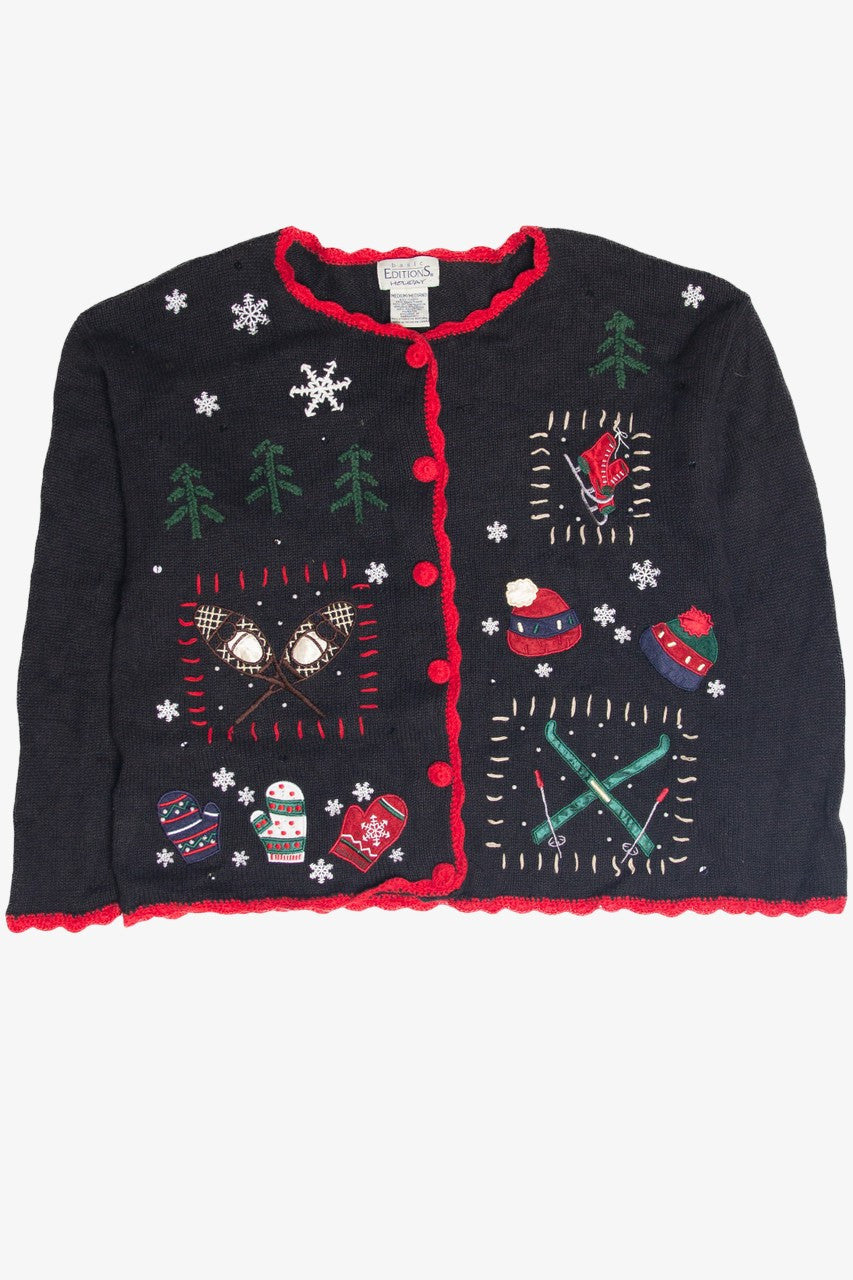 Vintage Black Ugly Christmas Cardigan 63100