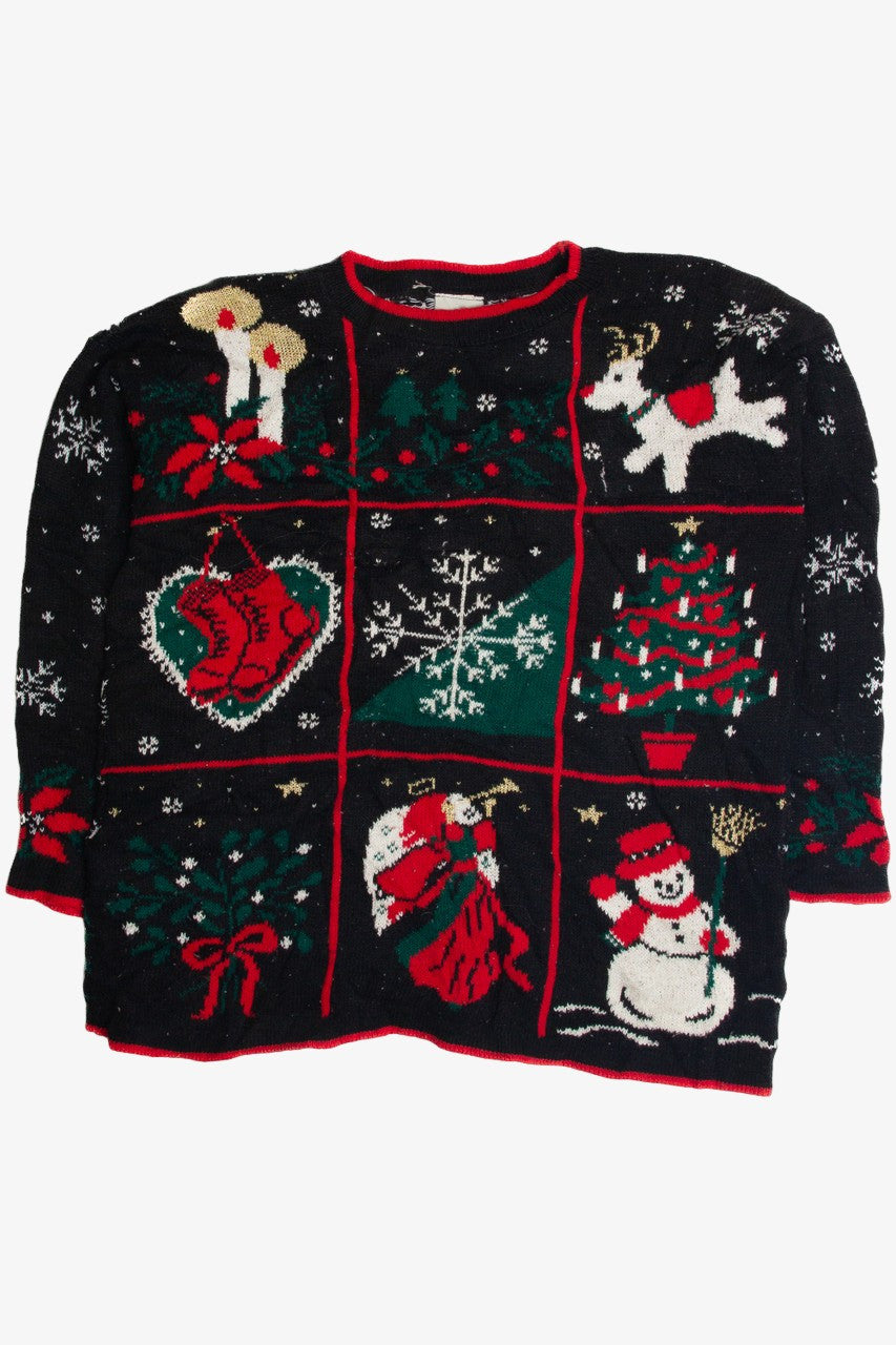 Vintage Black Ugly Christmas Sweater 62334