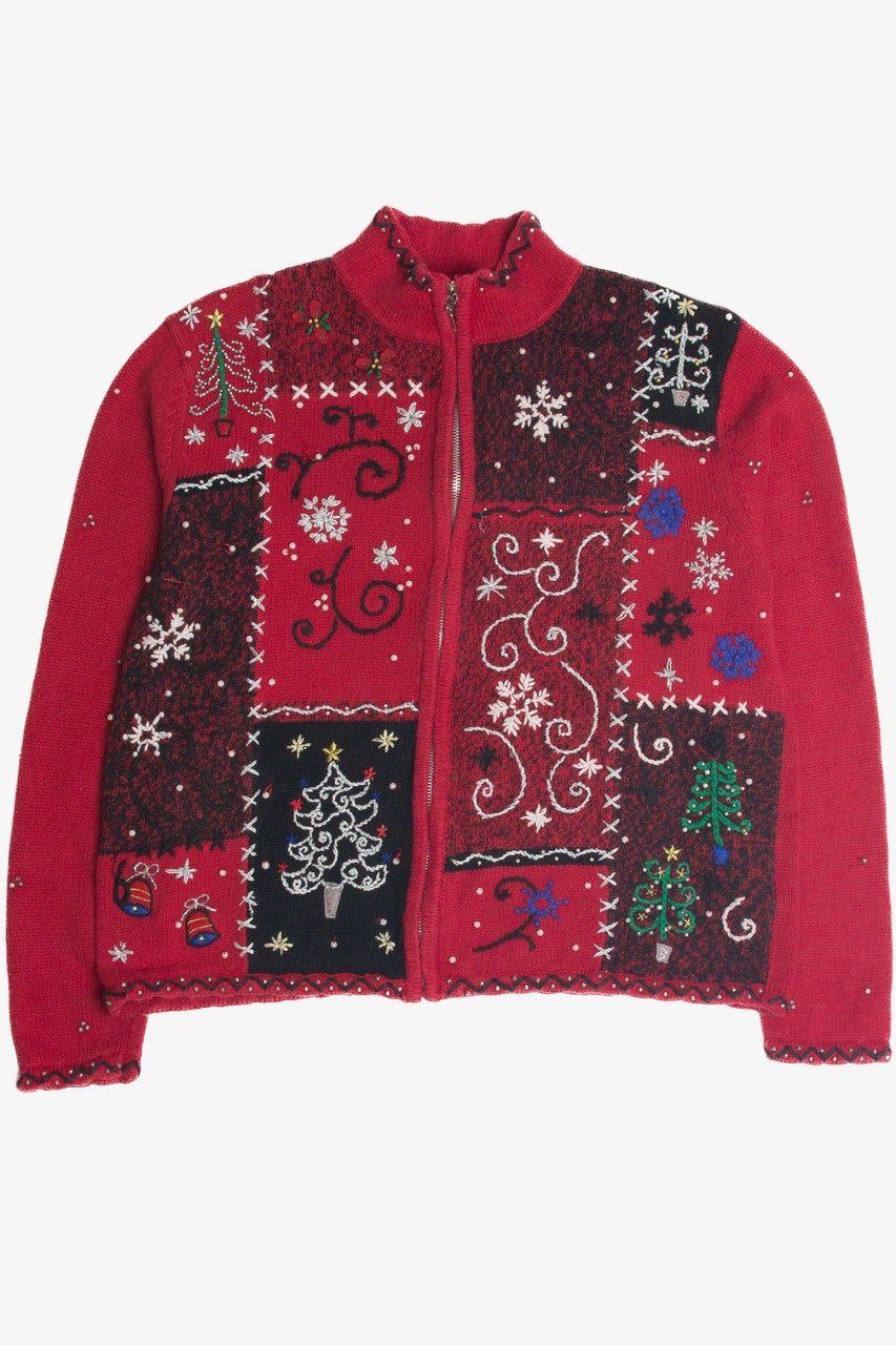 Vintage Red Ugly Christmas Cardigan 62386