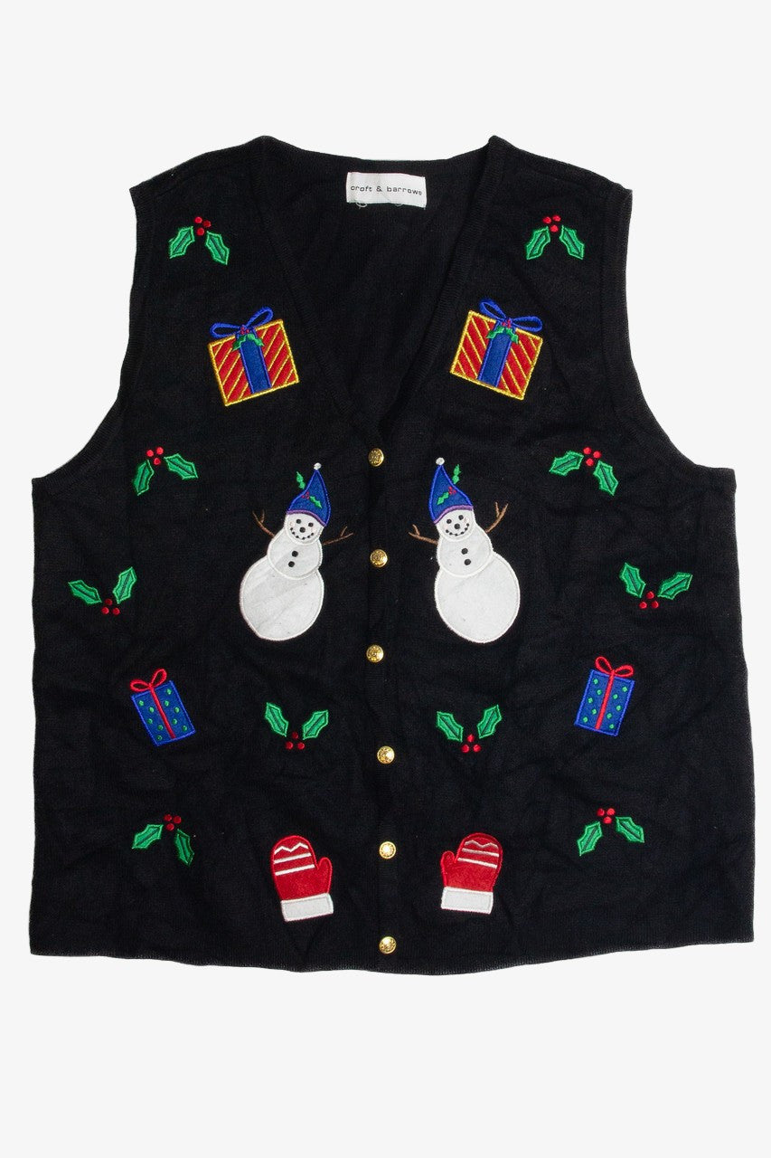 Vintage Black Ugly Christmas Vest 62285