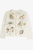 Vintage White Ugly Christmas Cardigan 59932