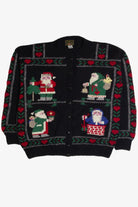 Vintage Black Ugly Christmas Cardigan  Ugly Christmas Sweater