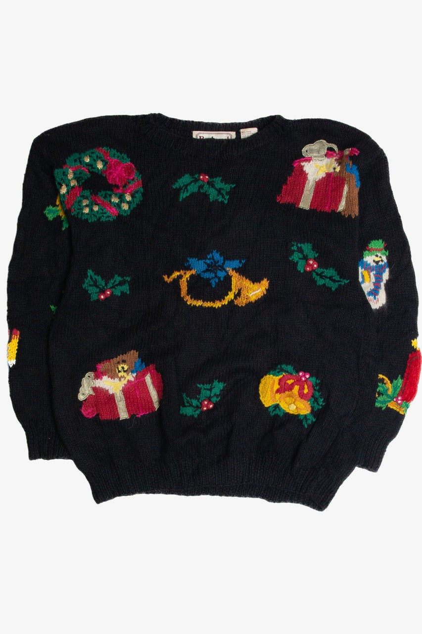 Vintage Black Ugly Christmas Sweater 62866