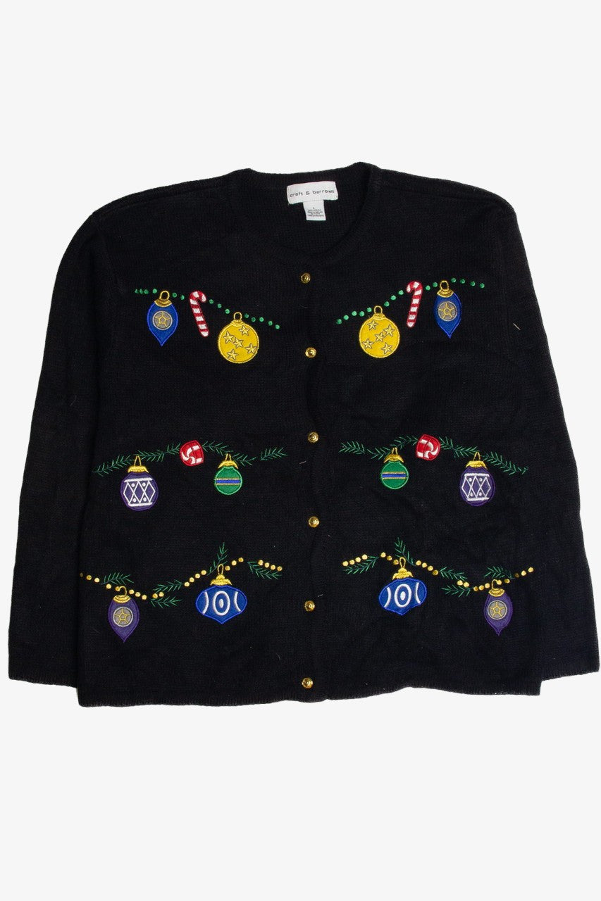 Vintage Black Ugly Christmas Cardigan 62640