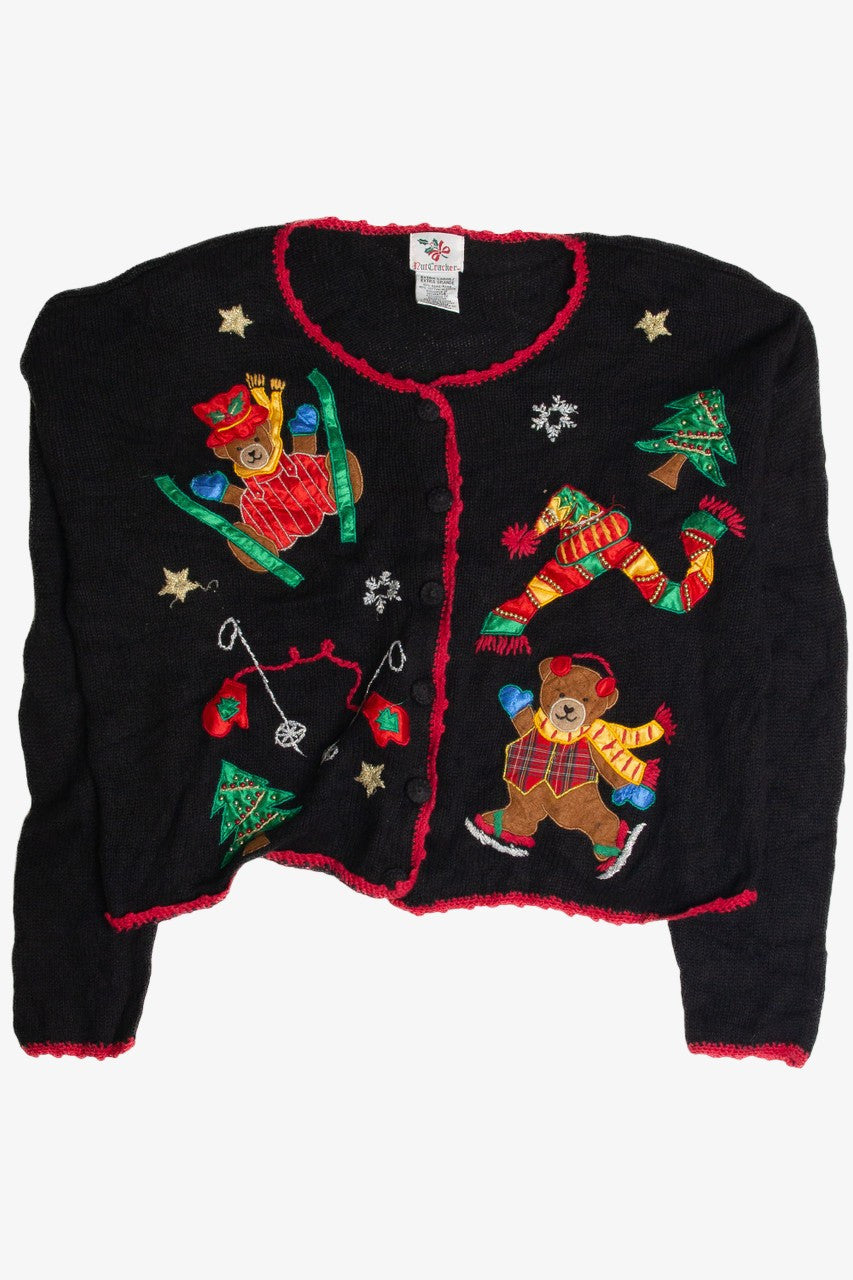 Vintage Black Ugly Christmas Cardigan 59731