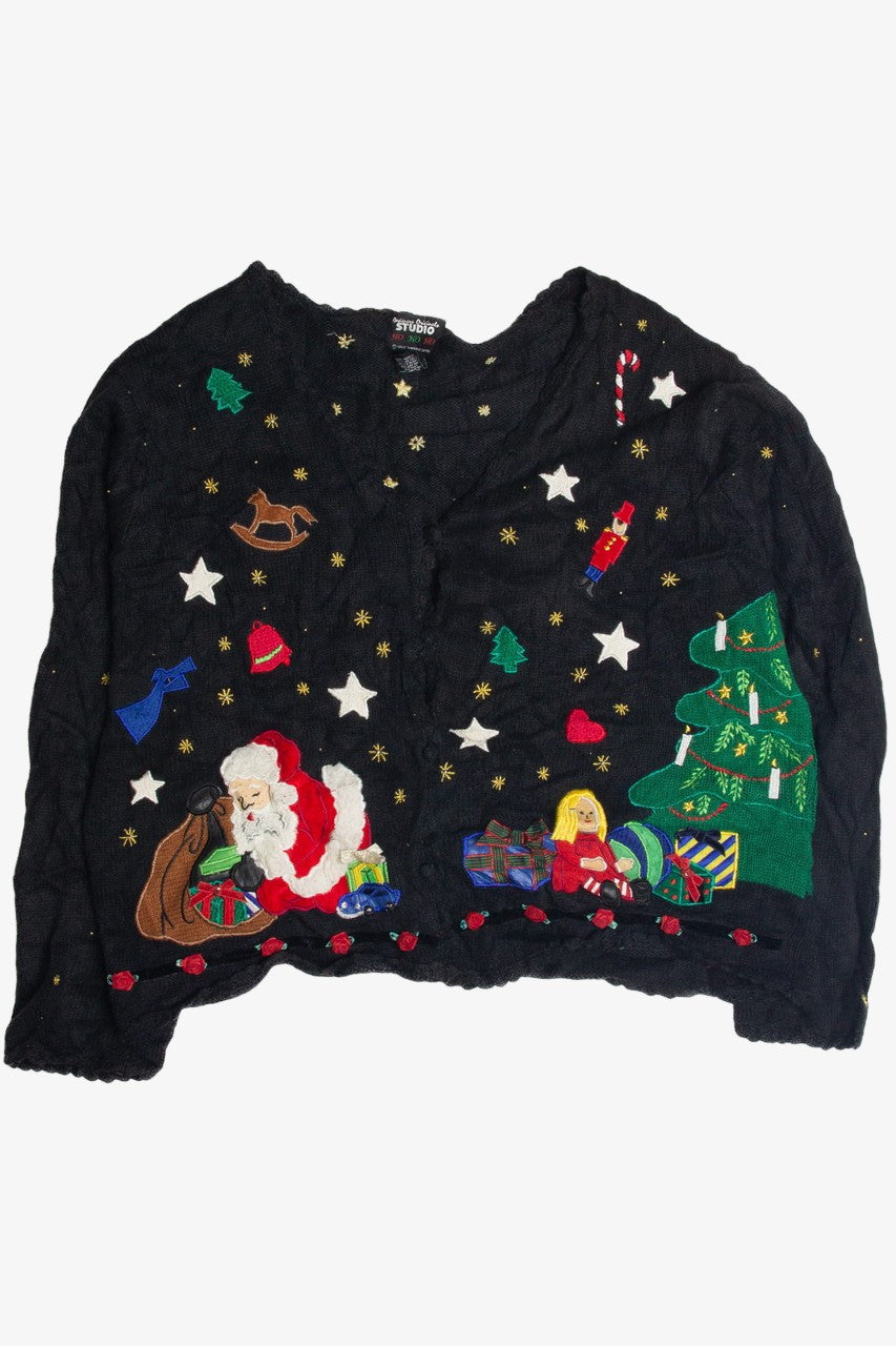 Vintage Black Ugly Christmas Cardigan 62349
