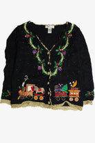 Vintage Black Ugly Christmas Cardigan 59678