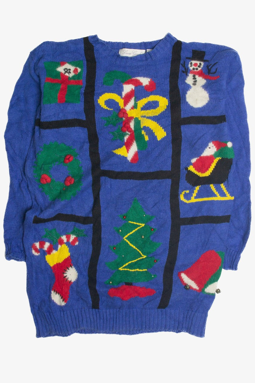 Vintage Blue Ugly Christmas Sweater 62393