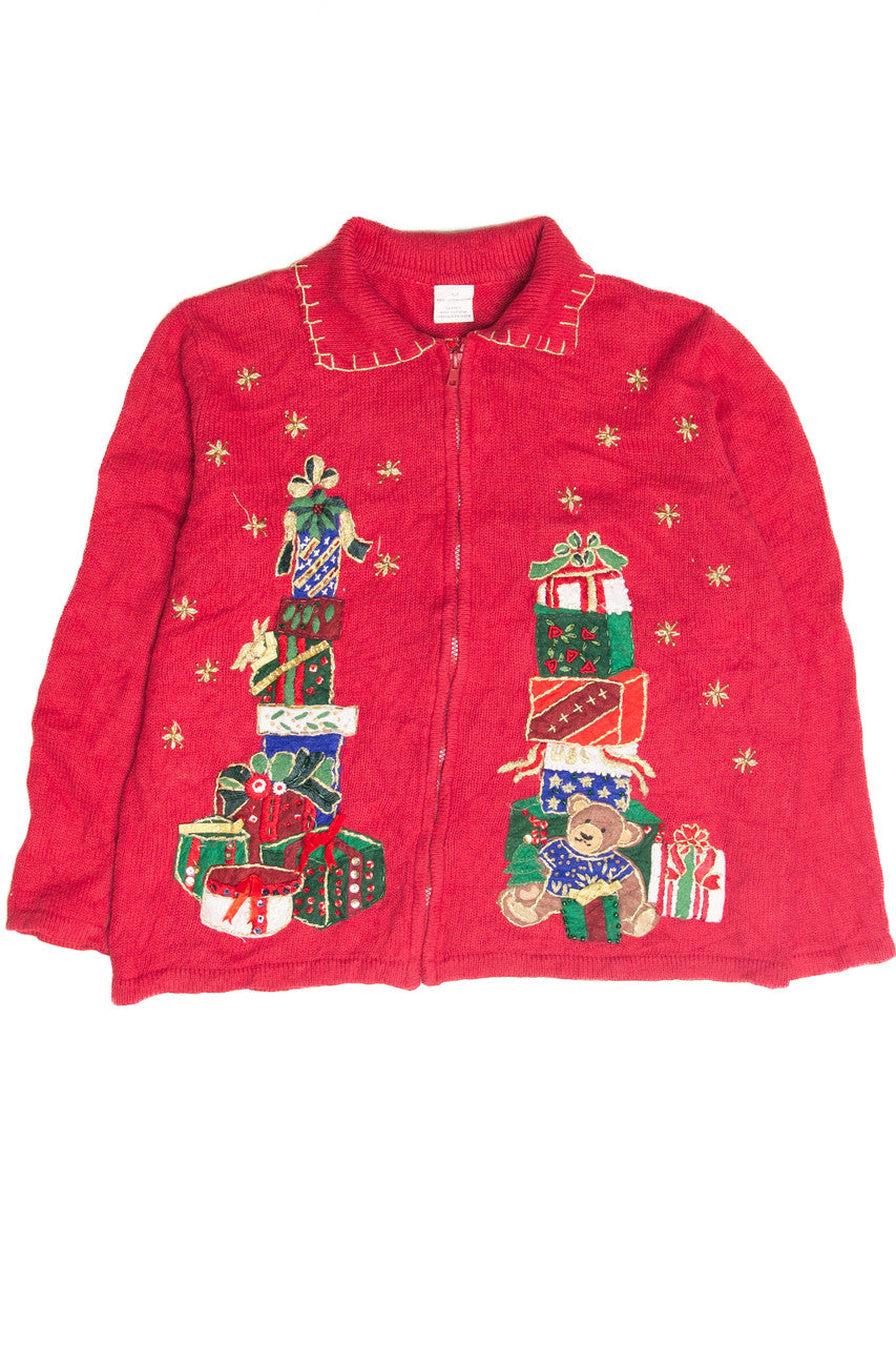 Vintage Red Ugly Christmas Cardigan 63213