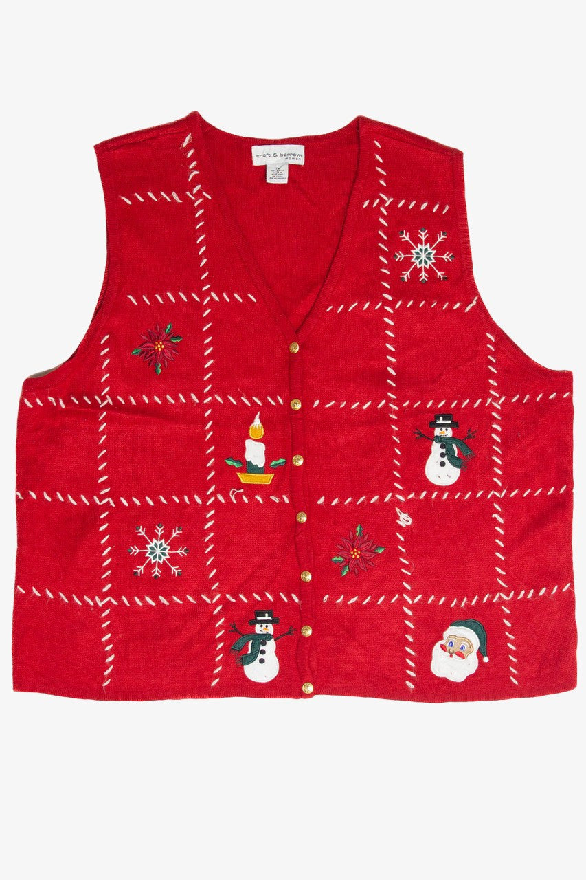 Vintage Red Ugly Christmas Vest 62965