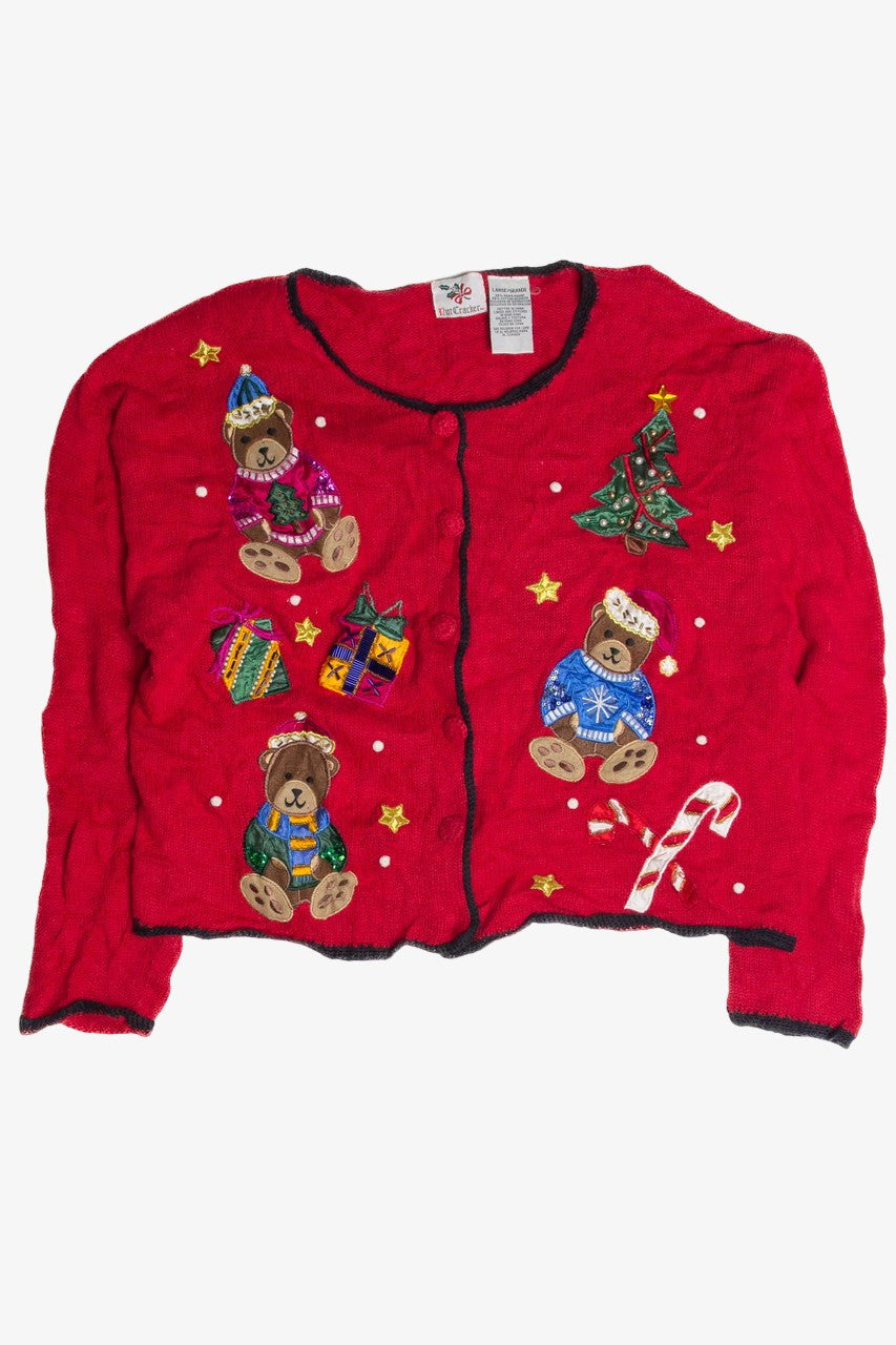 Vintage Red Ugly Christmas Cardigan 62614