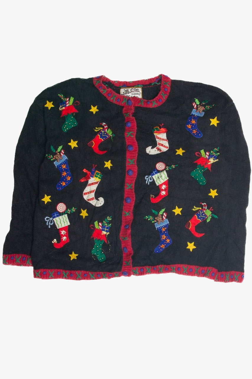 Vintage Black Ugly Christmas Cardigan 59936