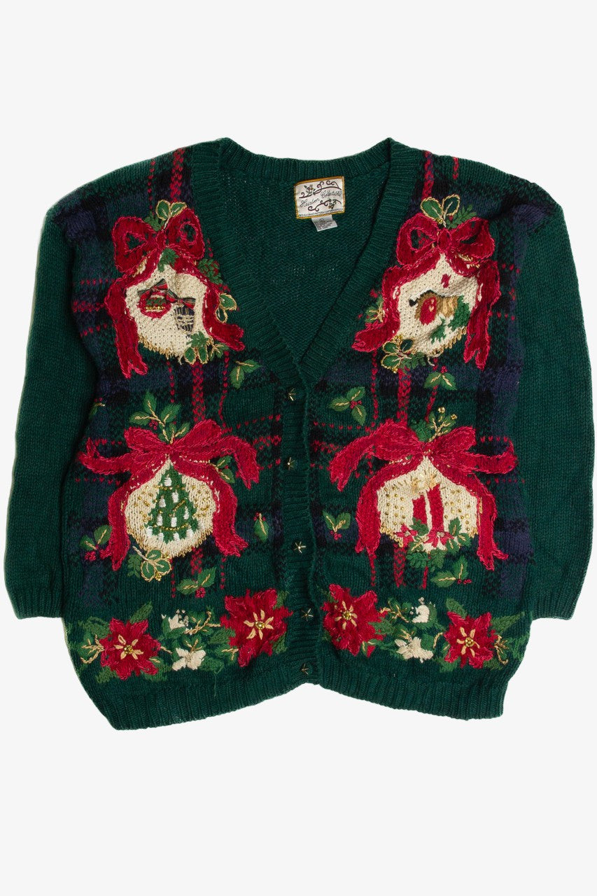 Vintage Green Ugly Christmas Cardigan 59648