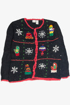 Vintage Black Ugly Christmas Cardigan 63416