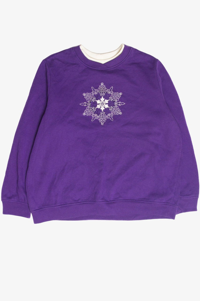 Snowflake Purple Holiday Sweatshirt