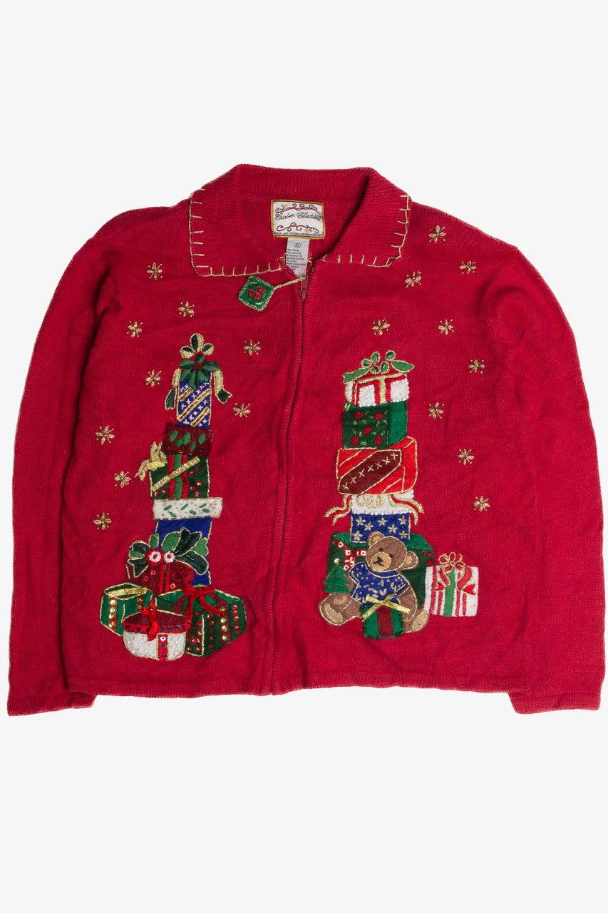 Vintage Red Ugly Christmas Cardigan 62834