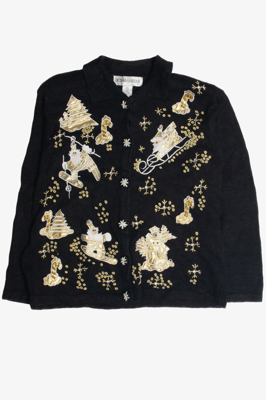 Vintage Black Ugly Christmas Cardigan 60928