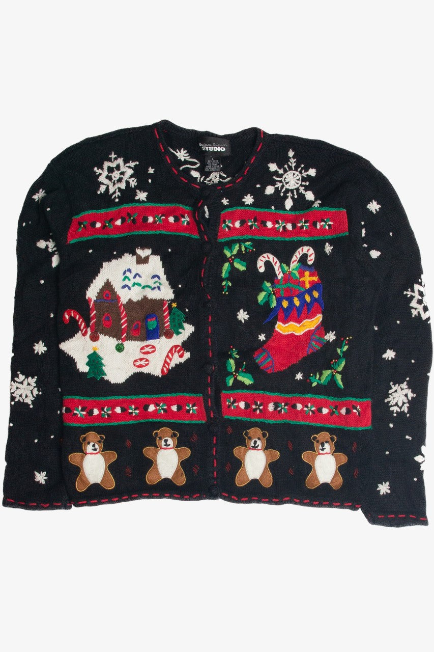 Vintage Black Ugly Christmas Cardigan 59699