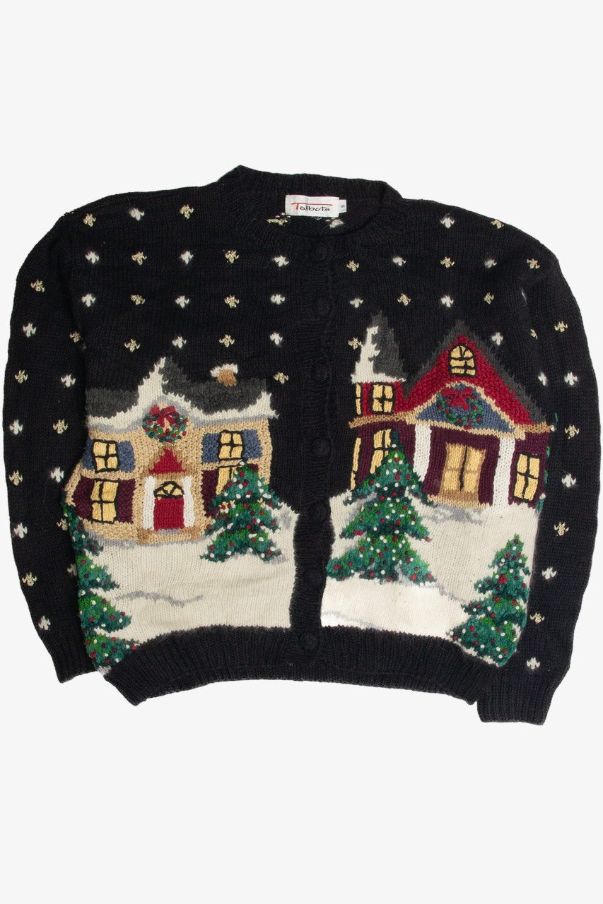 Vintage Black Ugly Christmas Cardigan 60957