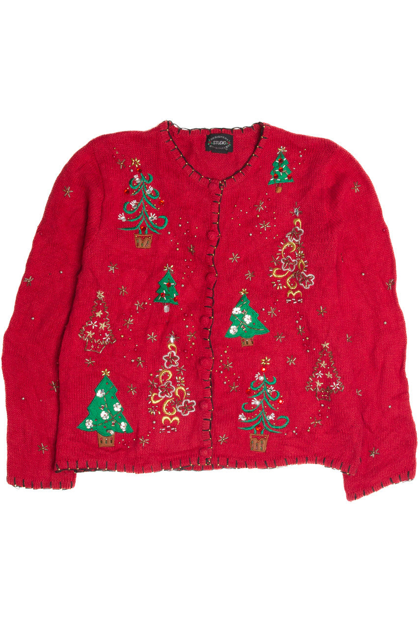 Vintage Red Ugly Christmas Cardigan 59765