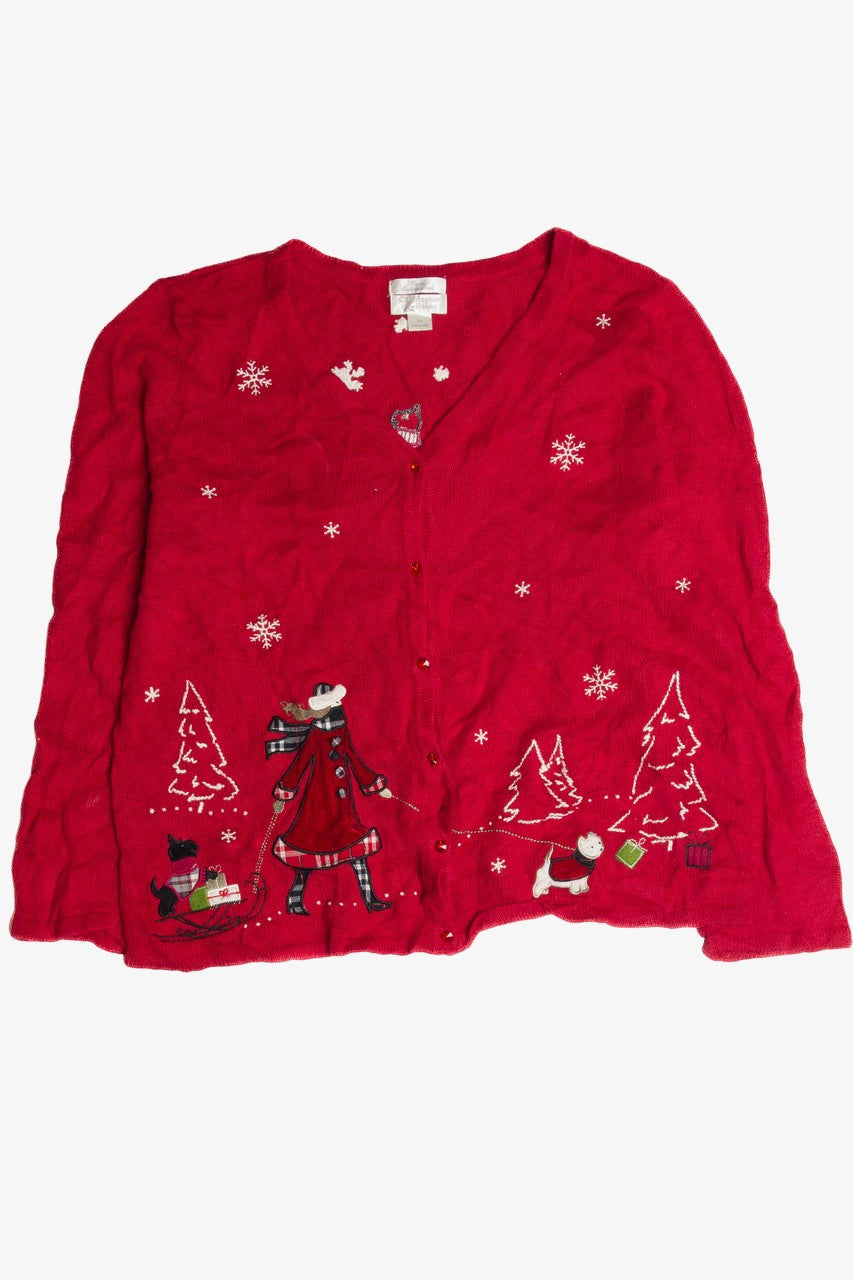 Vintage Red Ugly Christmas Cardigan 62620