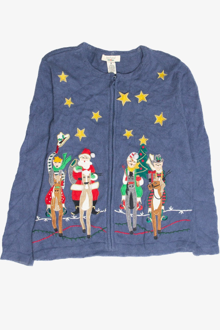 Vintage Blue Ugly Christmas Cardigan 63307