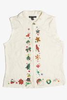 Vintage White Ugly Christmas Vest 62287