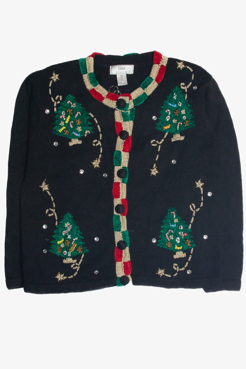 Vintage Black Ugly Christmas Cardigan 62377