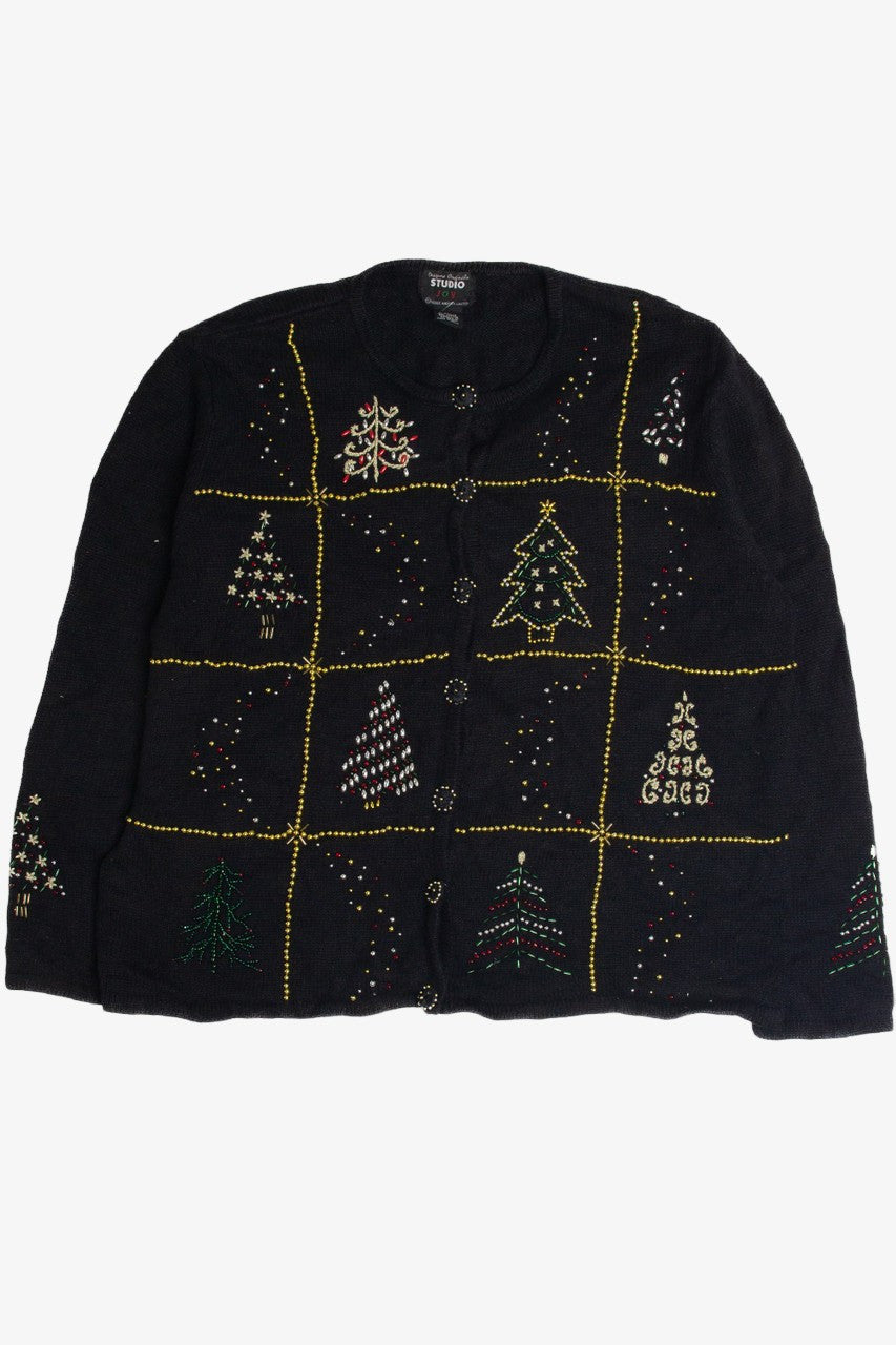 Vintage Black Ugly Christmas Cardigan 60946