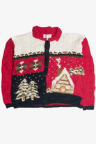 Vintage Red Ugly Christmas Cardigan 60906