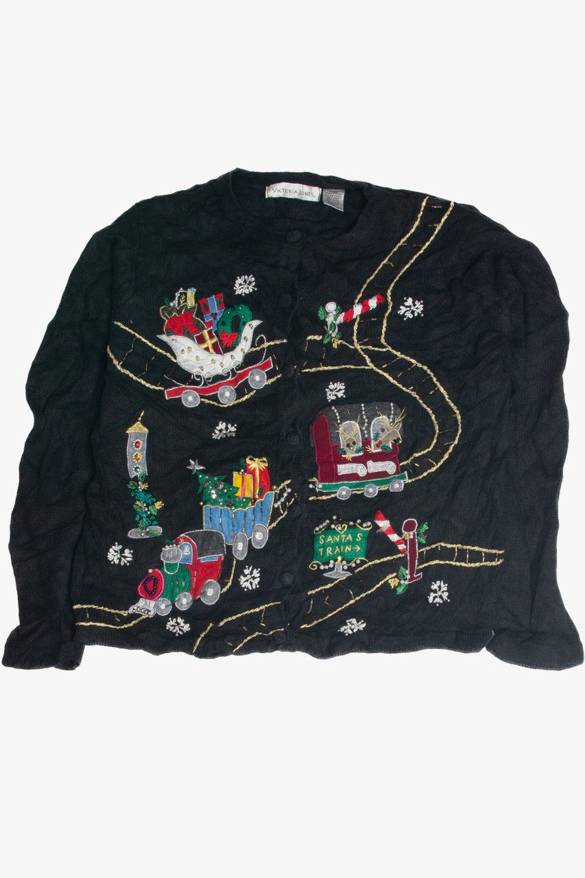 Vintage Black Ugly Christmas Cardigan 60853