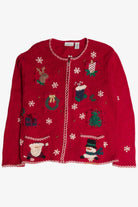 Vintage Red Ugly Christmas Cardigan 62709